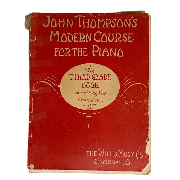 Vintage John Thompson's Modern Course for the Piano Third Grade Book from 1938 - Picture 1 of 12